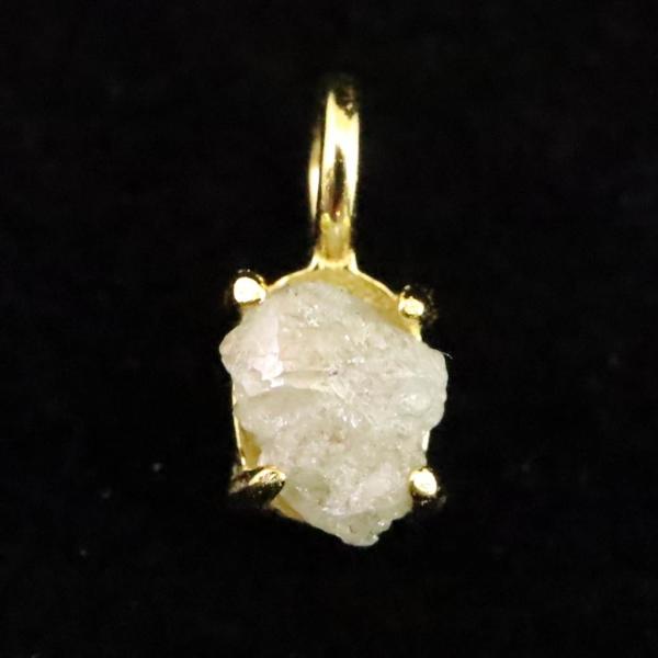 天然 グレー ダイヤモンド 原石 ペンダントトップ 0.28g 【榎本通商