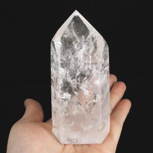 ブラジル産 レムリアンシード 116mm 水晶 磨きポイント レインボー