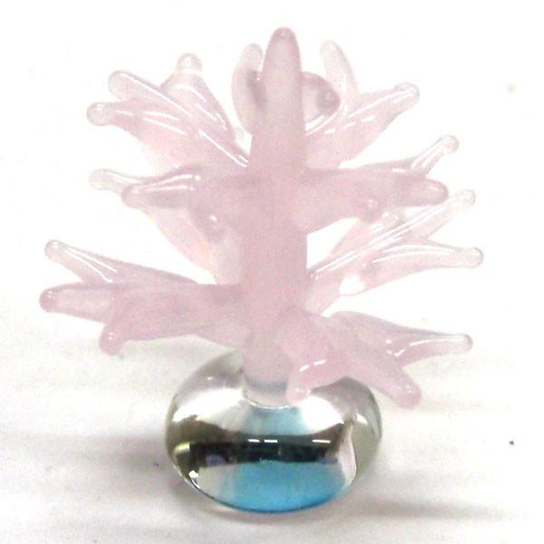 サンゴ　珊瑚（立体）　ピンク　ガラス細工　雑貨　置物