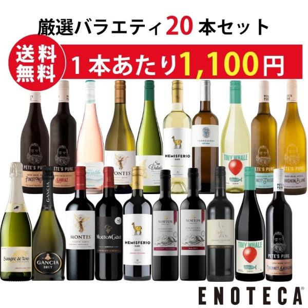 ワイン ワインセット エノテカ 厳選バラエティー20本セット RT6-1 6-2(DMY00RT061C6) [750ml x 20] 送料無料