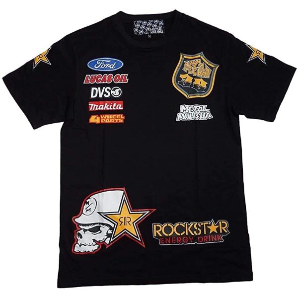[並行輸入品] Metal Mulisha×Rockstar メタル マリーシア ロックスター Brian Deegan ブライアン・ディーガン スポンサープリントＴシャツ