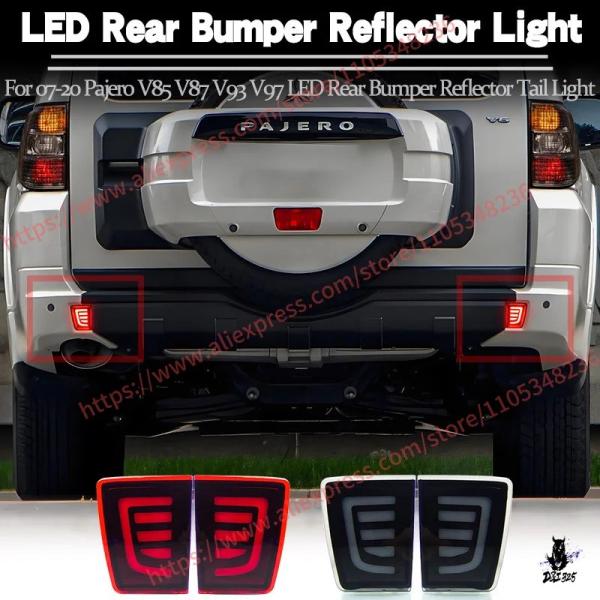 互換品 三菱パジェロ V93 V97 V85 V87 2007-2020用 3in1 LEDブレーキライト+ミラーウィンカーライト