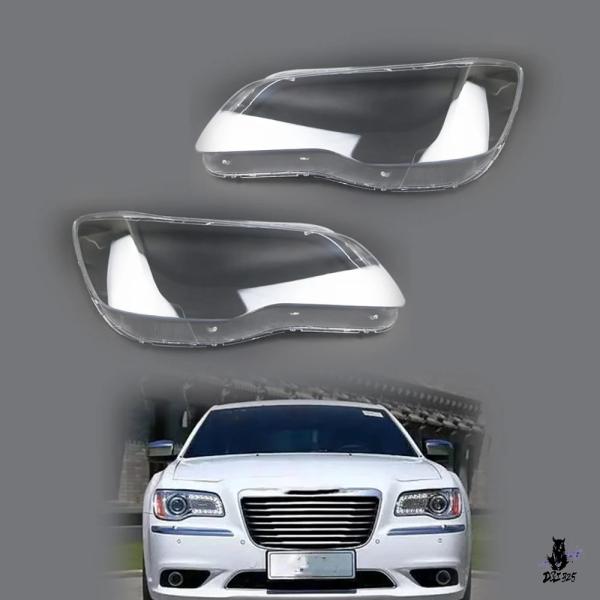 互換品 クライスラー 300C 2012-2021 ヘッドライトレンズカバー 透明
