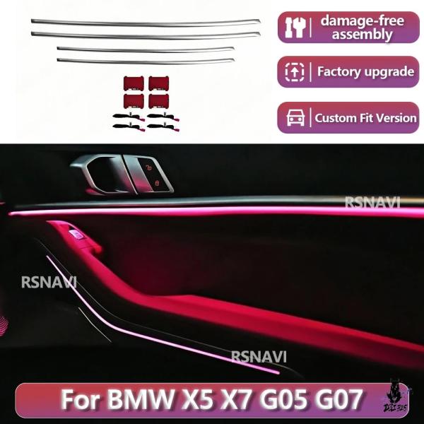 互換品 BMW X5/X7 G05/G07 2019-2025 用 11色 LEDドアパネルアンビエントライト