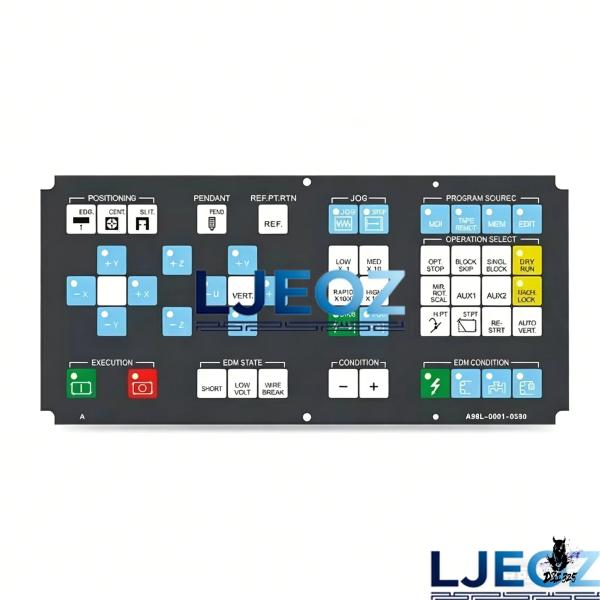 互換品 ファナック EDM 用キーパッド A98L-0001-0581 メンブレン 310L*21W