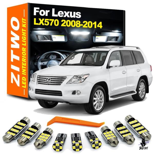 互換品 Lexus LX570 用 車内LEDライトキット トランクドアライト 読書灯アクセサリー 2008-2014年式対応