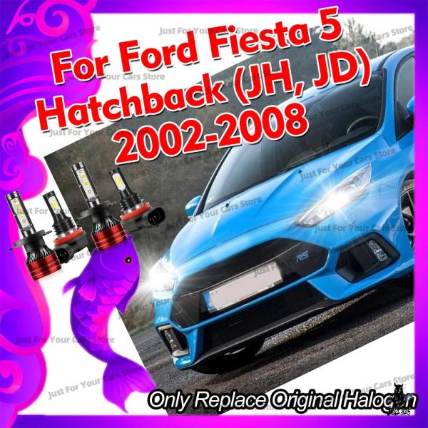 互換品 フォード フィエスタ 2002-2008 用 LEDヘッドライト 6000K フォグランプ 2/4個セット