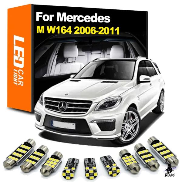 互換品 メルセデスベンツ M/ML クラス W164 用 LED 室内ランプキット 19個