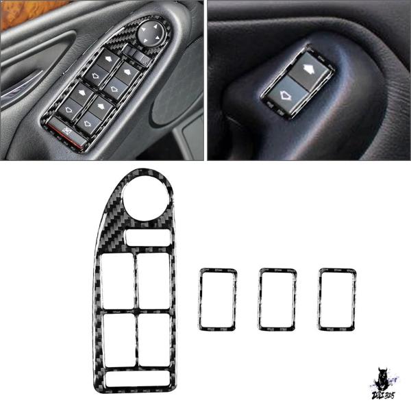 互換品 BMW 5シリーズ E39 M5 1998-2003 用 左ドライブウィンドウリフトスイッチカバー 4個セット