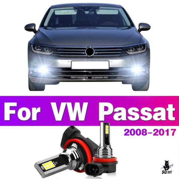 互換品 フォルクスワーゲン VWパサート B7/B8 用 LED フロントフォグランプ 2008-2017