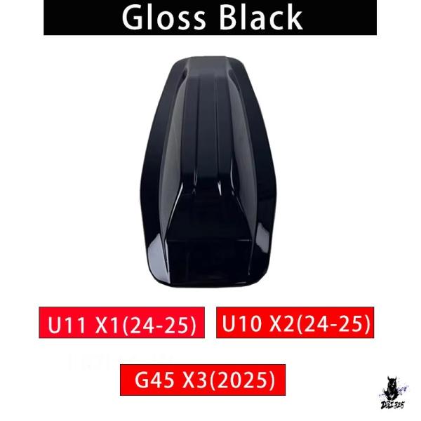 互換品 BMW U11 X1/U10 X2/G45 X3 用 光沢黒カーボン柄シャークフィンアンテナカバー