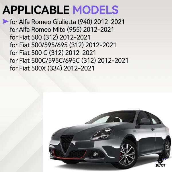 互換品 フィアット500/500X/アバルト用 2012-2021 FM/AM ルーフアンテナベース 50540987