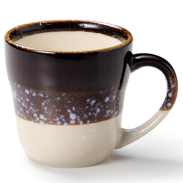 釉薬の織りなす自然の美しさの マグカップ 350ml ブラック 美濃焼 世界に一つだけの個性 色や質感、模様、風合いなど1つ1つが異なる