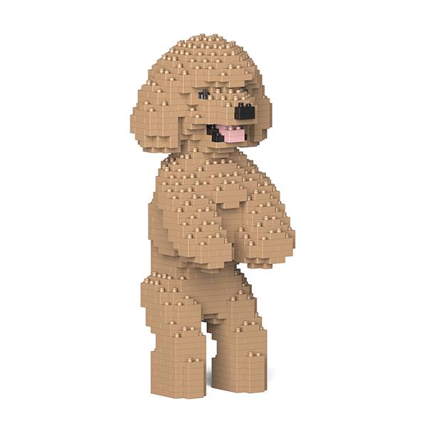 リアルな動物オブジェを作れる ブロックおもちゃ みんな大好き トイ プードル 10×10.6×高さ24.1cm ネジで固定する丈夫なブロック 大人向け