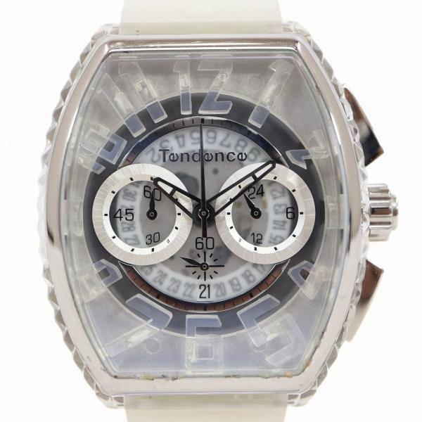 Tendence テンデンス TY860004 スケルトン文字盤 QZ メンズ腕時計 ピラミッド クロノグラフ 動作品 中古 / 13436 HM