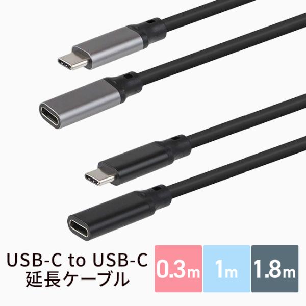 USB-C to USB-C 延長ケーブル