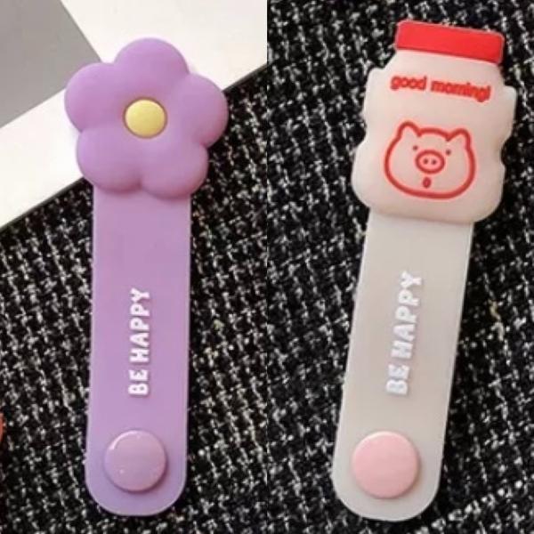 ケーブルクリップ コードクリップ 2個セット ケーブル収納 イヤホンクリップ  かわいい アニマル 動物
