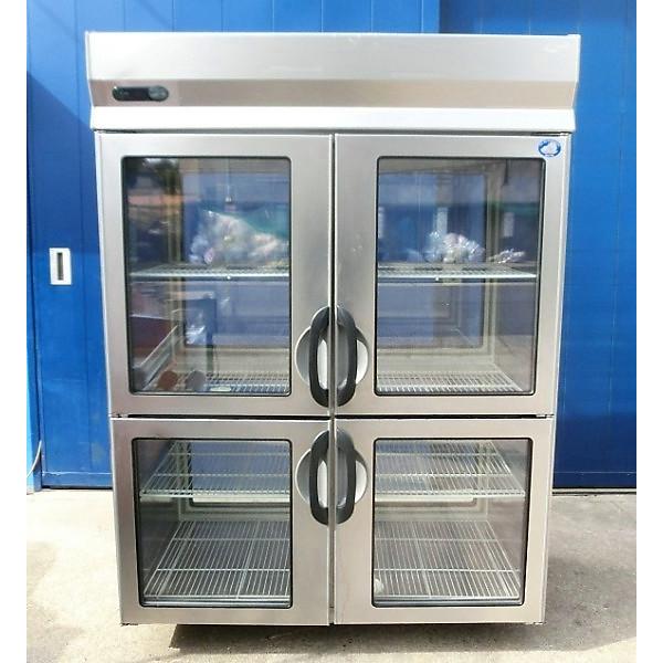 И サンヨー 業務用縦型冷蔵庫 両面ガラス扉 SRR-GP1581D 2008年 【中古  