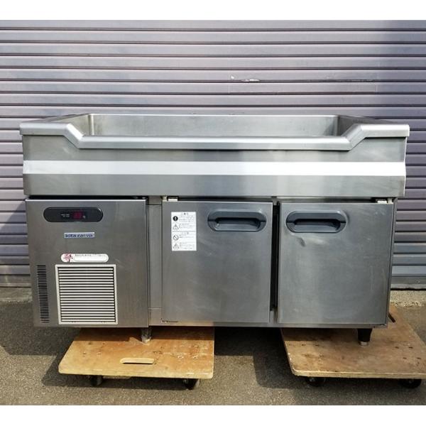 福島工業 業務用 舟形シンク付きテーブル形冷蔵庫 RNC40RM7SW 2005年製 舟形コールドテーブル 【中古】 JK03NY01