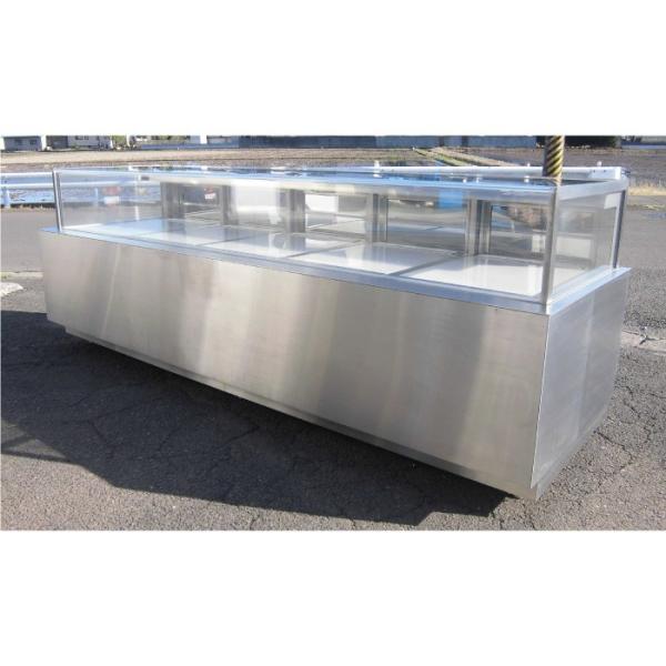 引取限定】 対面冷蔵ショーケース 保坂製作所 1999年 幅3100×奥行1000