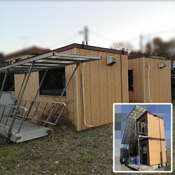 美品】飲食店仕様コンテナハウス KKハウス FE40（外装塗装済） 冷房付