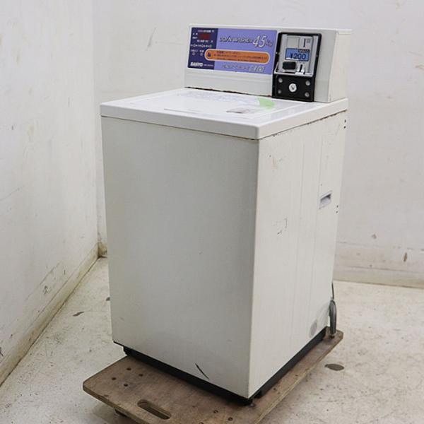 【引取限定】コイン式全自動洗濯機 ASW-J45C SANYO 2008年 中古 【見学 千葉】【動産王】