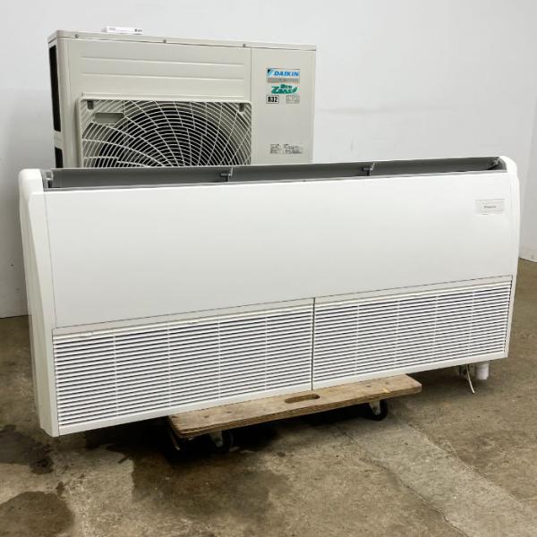 (614-0)お引き取り限定 ダイキン 業務用エアコン EcoZEAS 天井吊形 FHP140DG/RZRP140BC 2018年製 5馬力 シングル リモコン有り 中古 店舗 enron_qj11-tu01