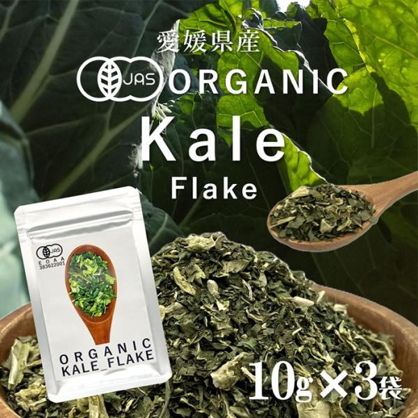 【有機ケールフレーク】・愛媛県産有機栽培ケール１００％のフレーク・香料、保存料、添加物を一切使用しておりません。・遠赤外線を利用した乾燥方法は特許を取得・全てが国産有機JAS認証のオーガニックです。愛媛県の有機圃場で栽培し有機認証を取得した...