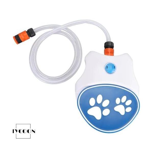 屋外犬用給水器 足を踏むと起動する犬用ウォーターディスペンサー 犬用スプリンクラー ホース付き飲料水供給器 犬用噴水 水ボウル自動ペット給水器システム