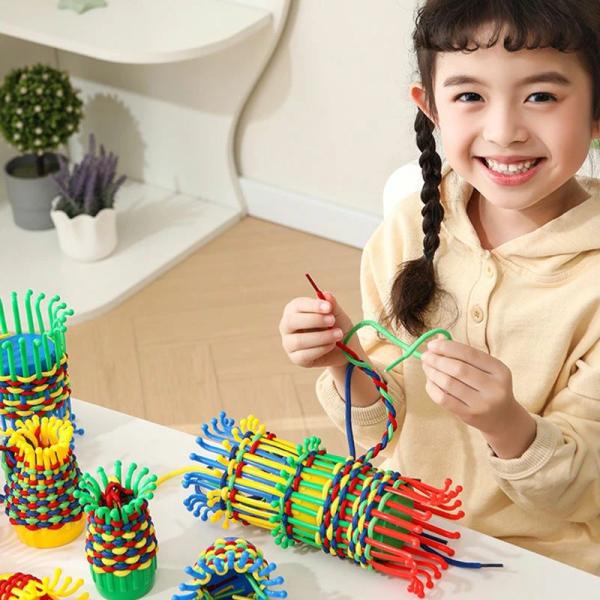 花カゴのDIY 知育玩具 知育ブロック 遊べるブロック 手と目を訓練 新感覚ブロッ
