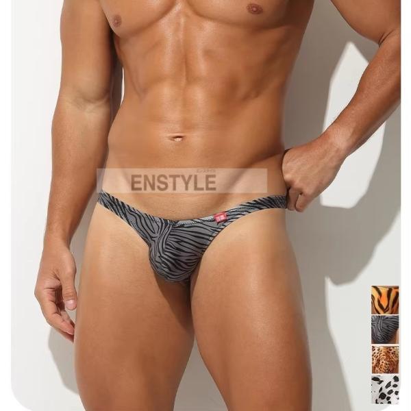 メンズTバックもっこり 男性下着 ヒョウ柄 虎柄 メンズインナー セクシー 下着 エンスタイル enstyle ay753dk