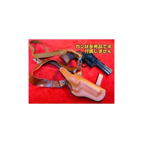 TOKYO  CMC  ショルダーホルスター6インチリボルバー用　　茶革製 リボルバー用 6／6．5インチ用ショルダーホルスター 2つ
