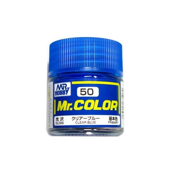 Mr.カラー （50） クリアーブルー 基本色 光沢 [油性塗料]　GSIクレオスGSIクレオス Mr.カラー合成樹脂（アクリル）塗料正味量＝１０ｍｌ塗り面積＝０．１１平方メートル（３回塗り）プラモ、模型、工作他幅広く塗装にご使用頂けます！...