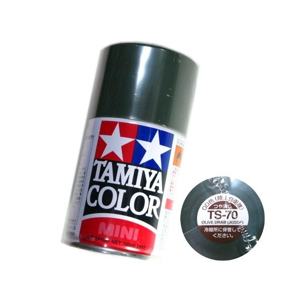 タミヤ カラー MINI スプレー塗料 (TS-70) OD色 (陸上自衛隊) つや消し