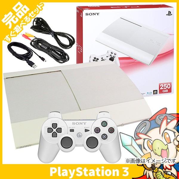 PS3 本体 250GB CECH-4000B LW クラシック・ホワイト 外箱付 中古