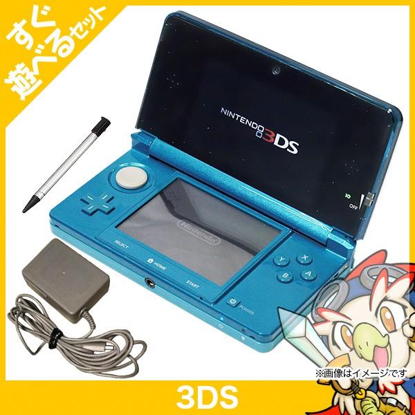 3DS アクアブルーCTR-S-BAAA 本体 すぐ遊べるセット 中古 :1439