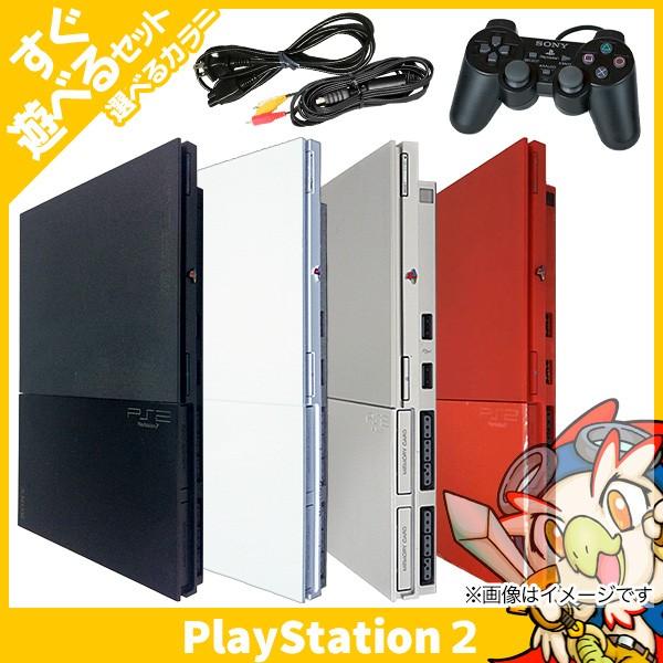 PS2 本体 中古 純正 コントローラー 1個付 すぐ遊べるセット プレステ2 