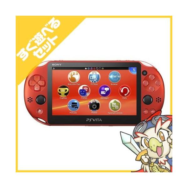 PSvita 2000 メタリックレッド(16GBMC付き、SAOvsAW) USED PS Playstation vita Wi-Fi model METALLIC RED PCH-2000