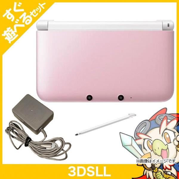 3DSLL ニンテンドー3DS LL ピンクXホワイト 本体 すぐ遊べるセット Nintendo 任天堂 ニンテンドー 中古