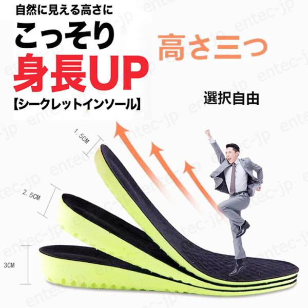 シークレットインソール 中敷き 脚長 美脚 身長UP レディース メンズ 防臭 抗菌インソール ニューバランス 高性能 疲れにくい スニーカー スポーツ ランニング靴