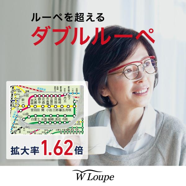 シャルマン ダブルルーペ 拡大鏡 1.62倍 両手が使える かけ外し不要