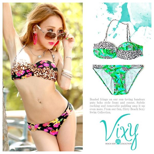 水着 Vixy 花柄 アニマルバンドゥビキニ Sサイズ ブラック ピンク ブルー S ブラックのみ 水着 トレンド 盛れる 海外 セレブ セレクト セット Buyee Buyee 日本の通販商品 オークションの代理入札 代理購入