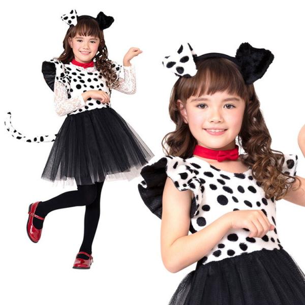 コスプレ ハロウィン プティダルメシアン キッズ ダルメシアン 女の子 子供用 100cm 1cm 140cm 101匹わんちゃん子供 衣装 仮装 Z 生活雑貨 通販 ランデルストア 通販 Yahoo ショッピング