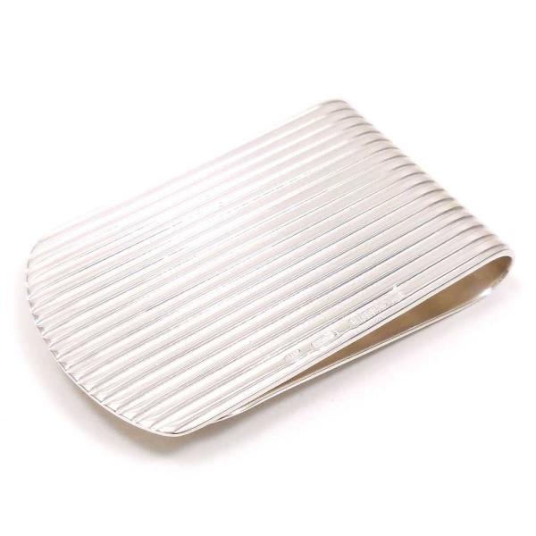 【 極美品】BELFIORE ベルフィオーレSILVER 925マネークリップ BELFIORE ベルフィオーレ マネークリップ 斜めライン シルバー