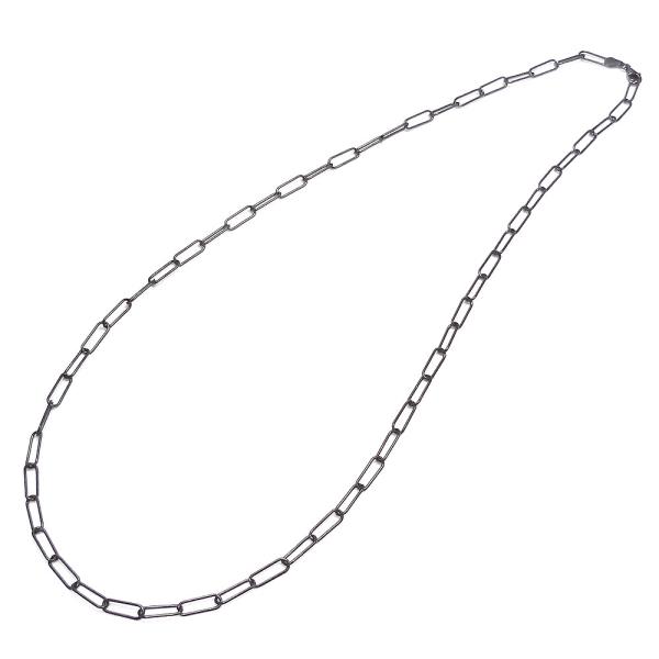entiere アンティエーレ ネックレス 60cm クリップチェーン シルバー925 ブラックルテニウムメッキ レディース メンズ