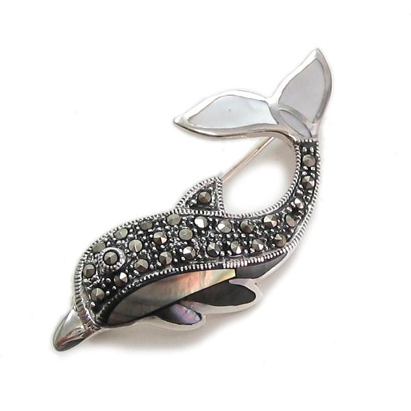 シルバー925 マーカサイト クロス デザイン ブローチ、ペンダント兼用 レトロ Cross on Cross Pendant : S (Garnet)｜マーカサイト・クロス