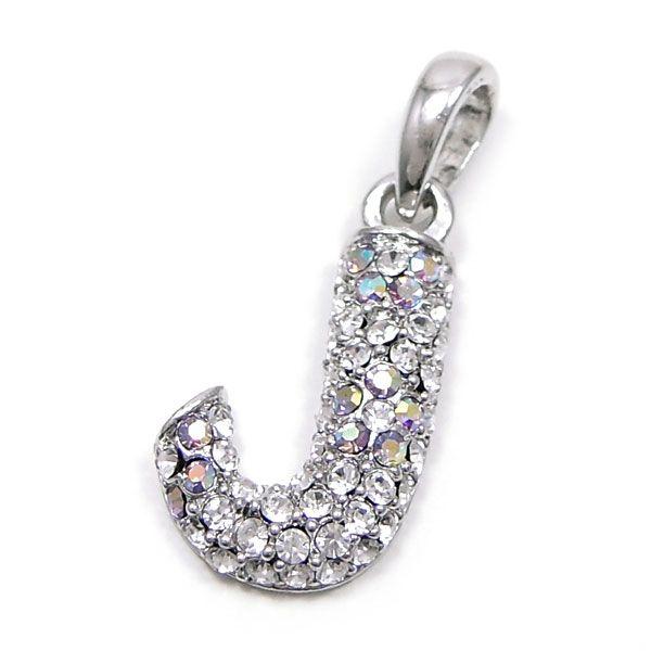 entiere キラキラ チャーム ペンダントトップ イニシャル J : entiere  