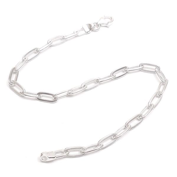 SATURNO サツルノ ブレスレット 長アズキチェーン 19cm 3.5mm シルバー925  レディース メンズ