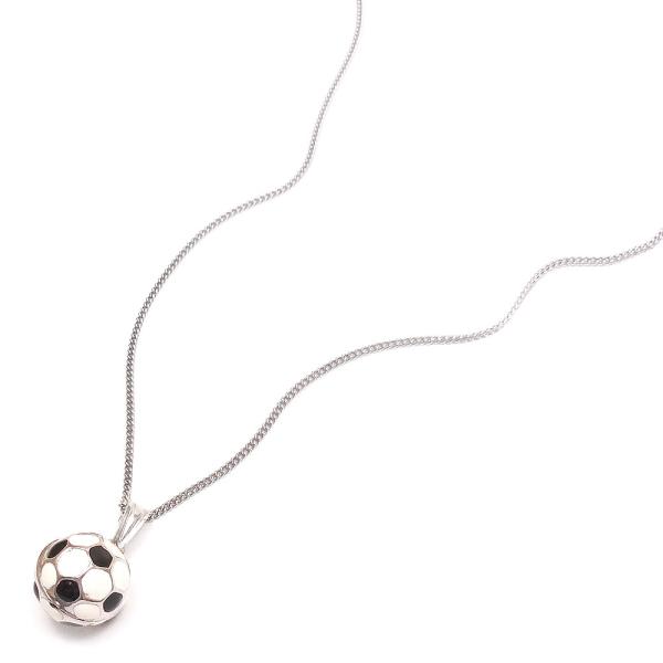 entiere アンティエーレ ペンダント ネックレス サッカーボール 45+5cm シルバー925 ロジウムメッキ レディース メンズ