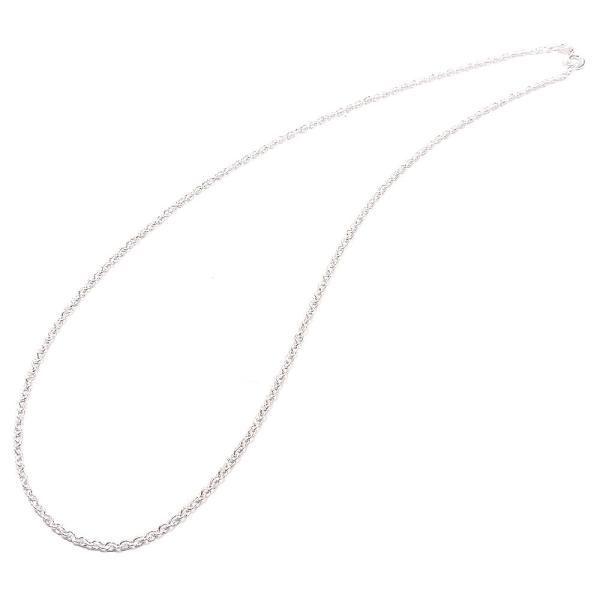 アクセサリー・ネックレス用丸アズキチェーン：60cm・2.3mm：シルバー925　イタリア製